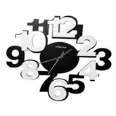 Modern funky black white wall clock