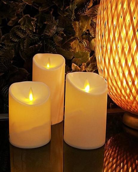 Electric wax candle large - off white