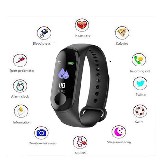 M3 smart band sport wristband, health fitness tracker