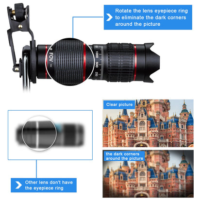 22x hd zoom mobile phone telescope lens