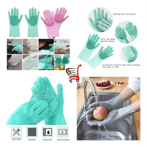 Magic silicone dishwashing gloves
