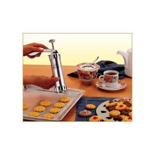 10 shape biscuit cookie press machine - silver