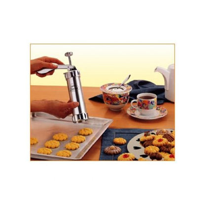10 shape biscuit cookie press machine - silver