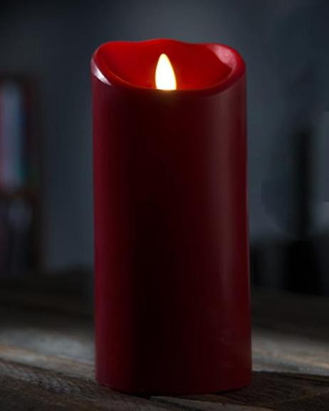 Electric wax candle large - red