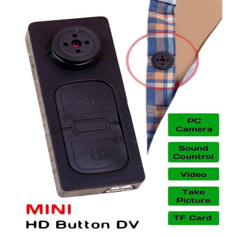 Shirt button camera with mic