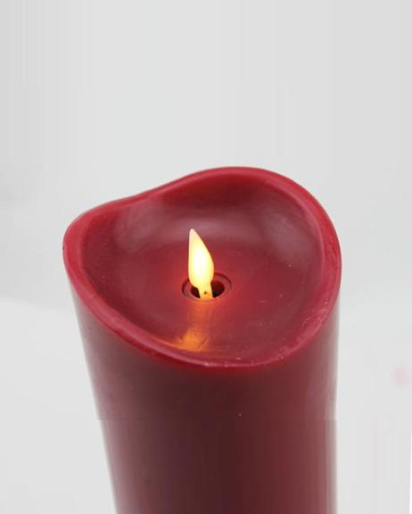 Electric wax candle large - red
