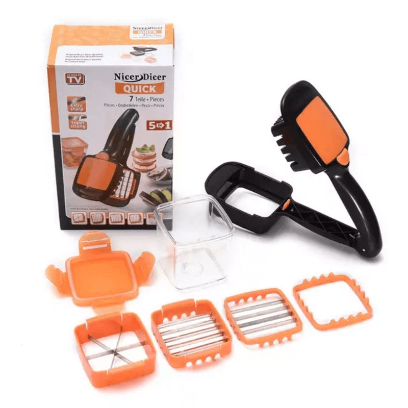 Nicer quick 5-in-1 dicer fruit and vegetable cutter set