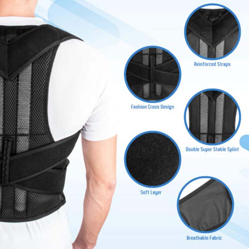 Posture corrector back brace adjustable straightener