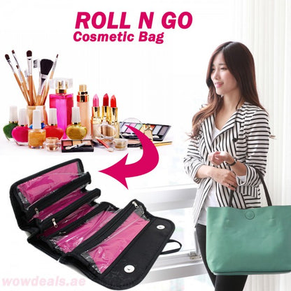 Roll n go cosmetic bag - black