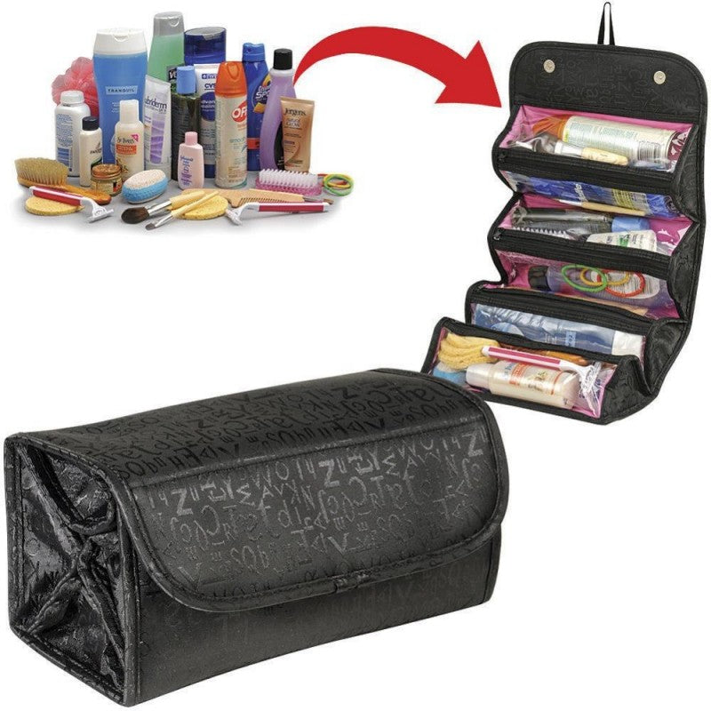 Roll n go cosmetic bag - black