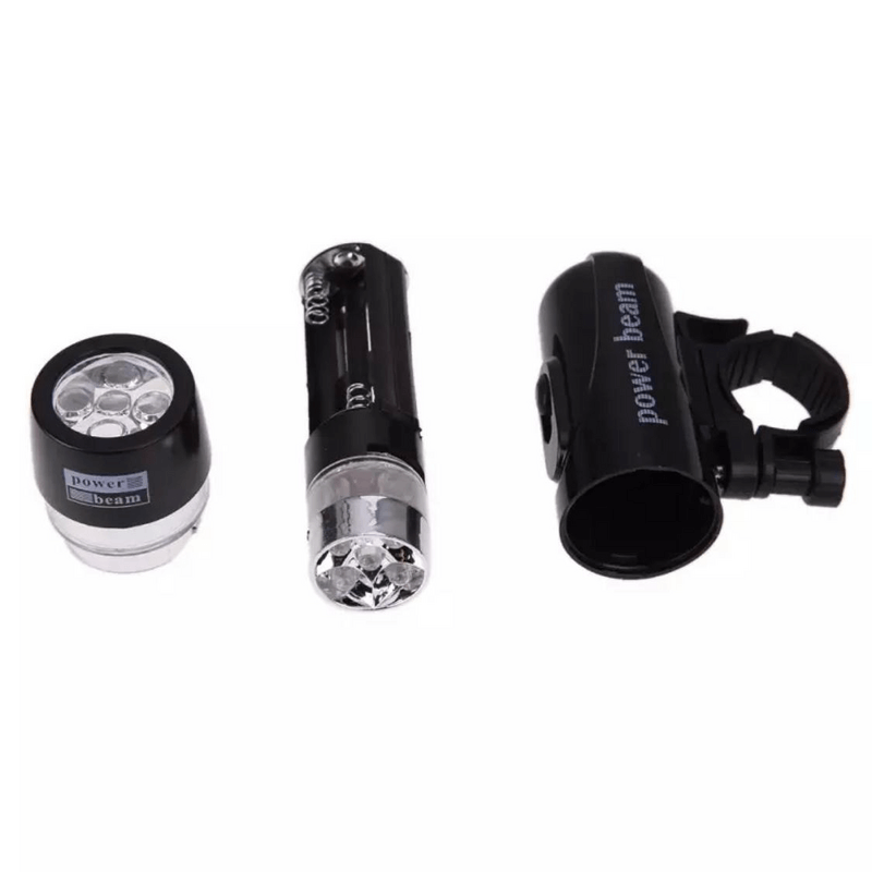 5 led torch flash light black bicycle