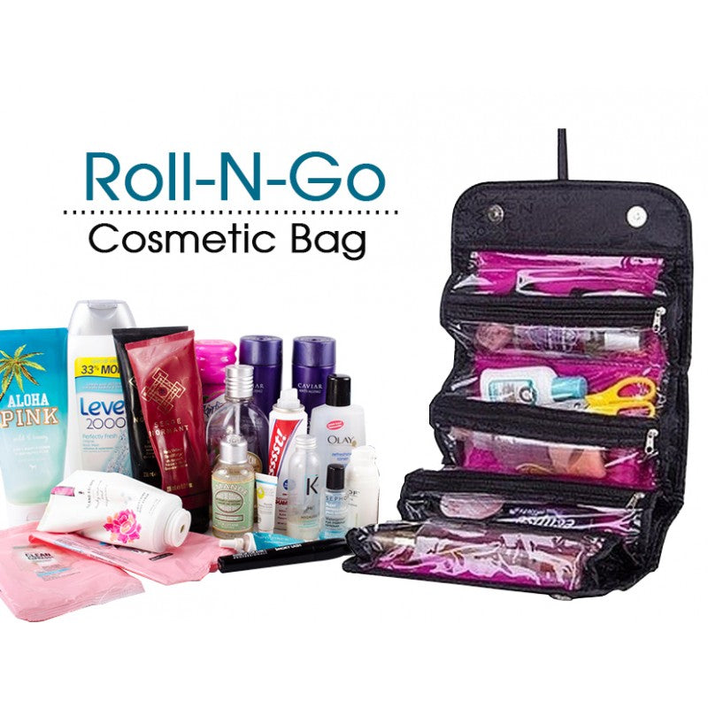Roll n go cosmetic bag - black
