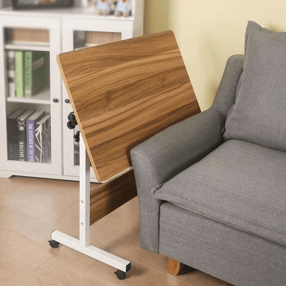 Desk mini wooden computer desk height adjustable bedside table