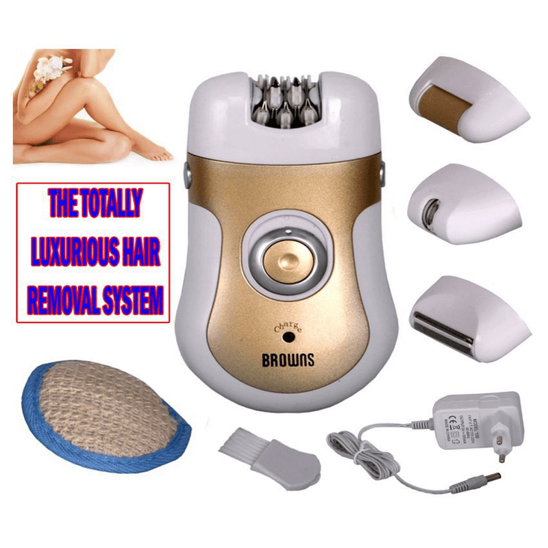Browns (bs-903) 4 in 1 rechargeable women epilator