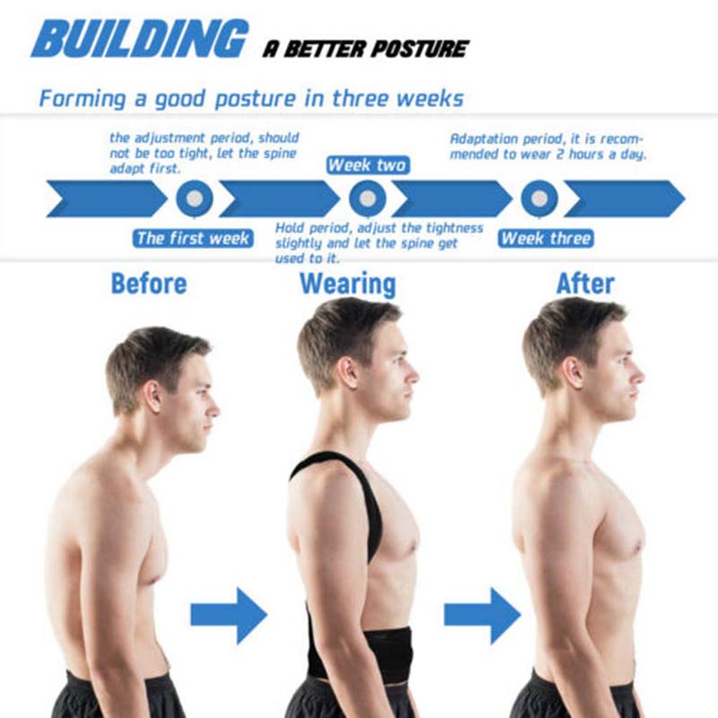 Posture corrector back brace adjustable straightener