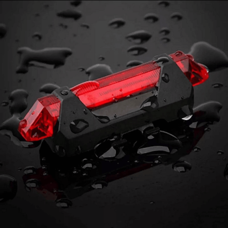 Portable red bicycle tail light
