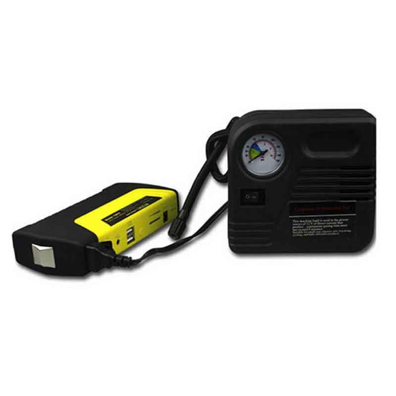 Starter battery booster 12v + emergency tool +air compressor
