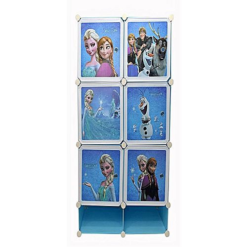 Frozen wardrobe organizer rack for kids - 6 cubes