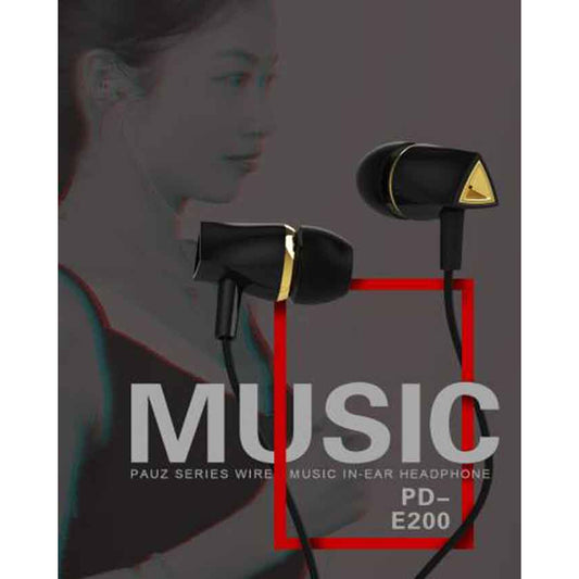 Proda pauz series wired earphone pd-e200 - black