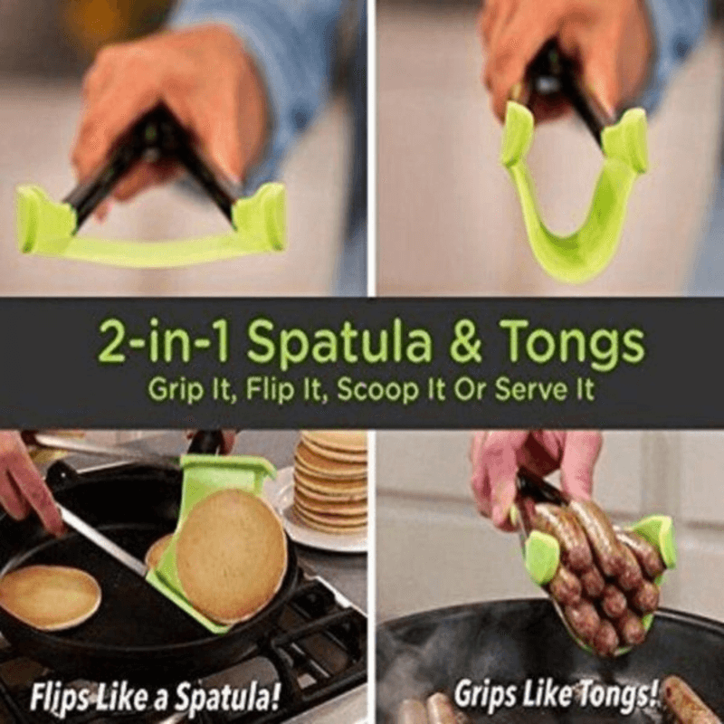 2 in 1 spatula & clever tong