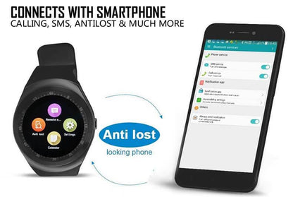 Smart watch y1 for ios and android with camera