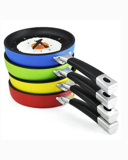 Creative omelette frying pan kitchen fried egg wall clock