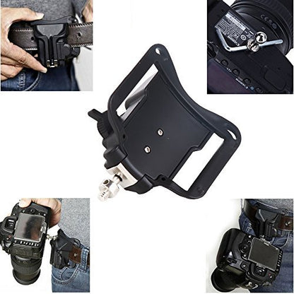Hard plastic holster waist belt + quick buckle mount clip