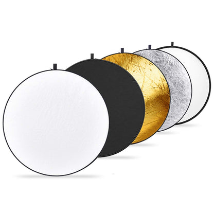 110cm 5-in-1 collapsible multi-disc light reflector with bag