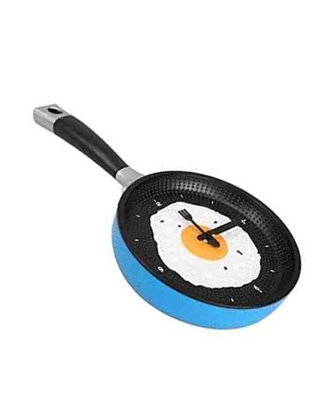 Creative omelette frying pan kitchen fried egg wall clock