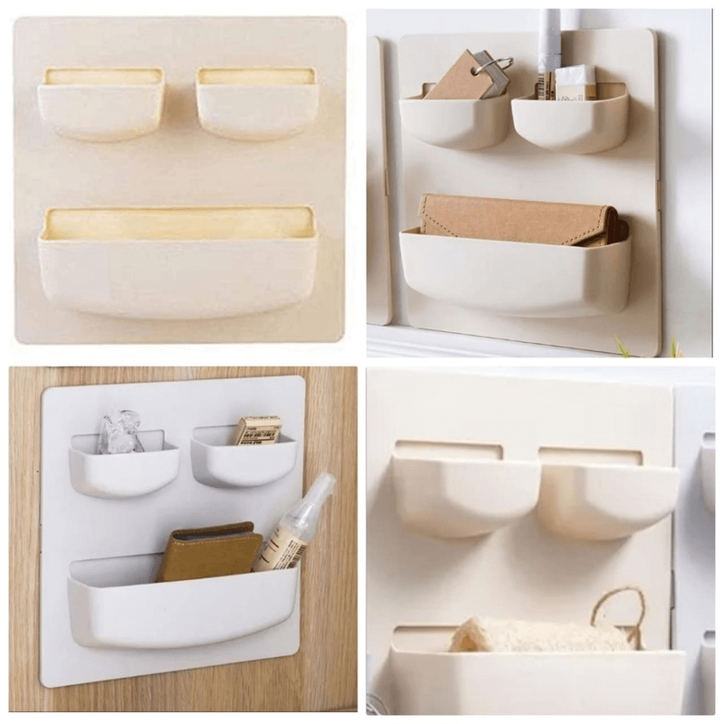 Wall rack sticky plastic holder