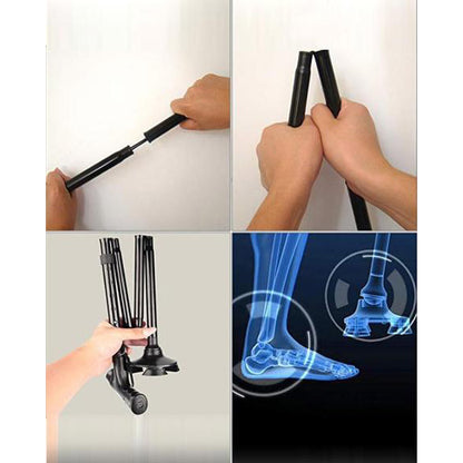 Safety walking stick with alarm - lighted walking cane