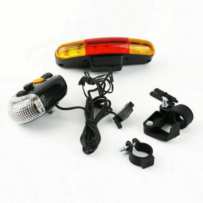 7 led bicycle turn signal directional brake light with horn
