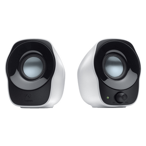 Logitech z120 mini stereo speakers - black & white