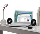 Logitech z120 mini stereo speakers - black & white