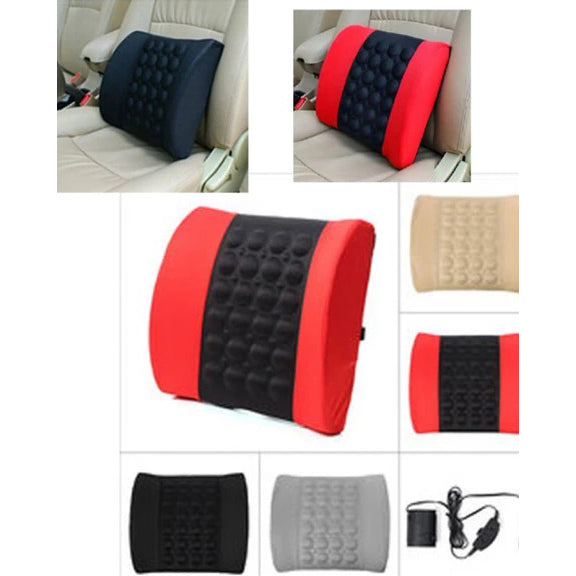 Car back seat massager with vibrator - beige