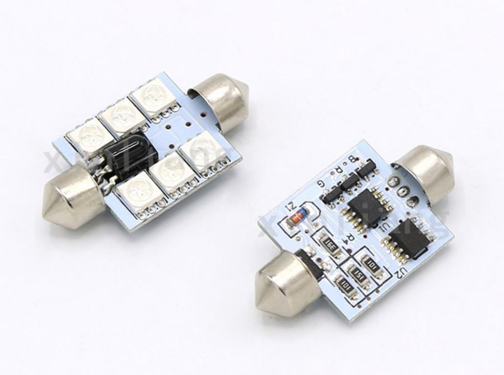 Remote car interior light led lamp colorful rgb multi colors