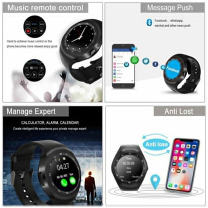 Smart watch y1 for ios and android with camera