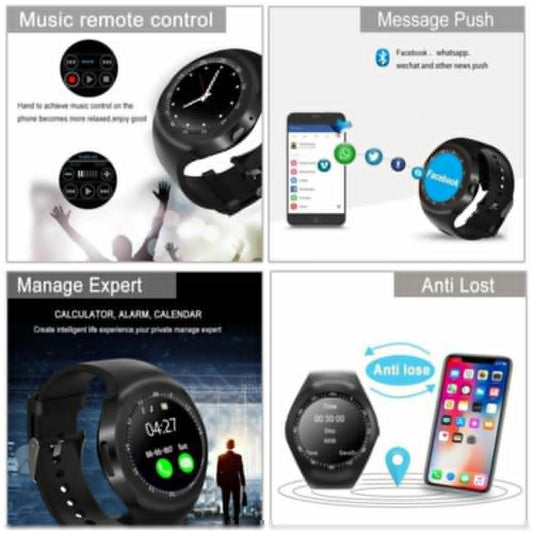 Smart watch y1 for ios and android with camera