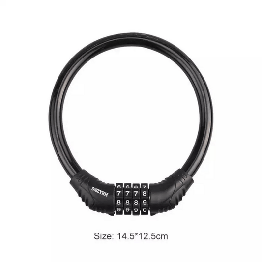 Anti-theft 4 digits security cable black color lock for bicycle