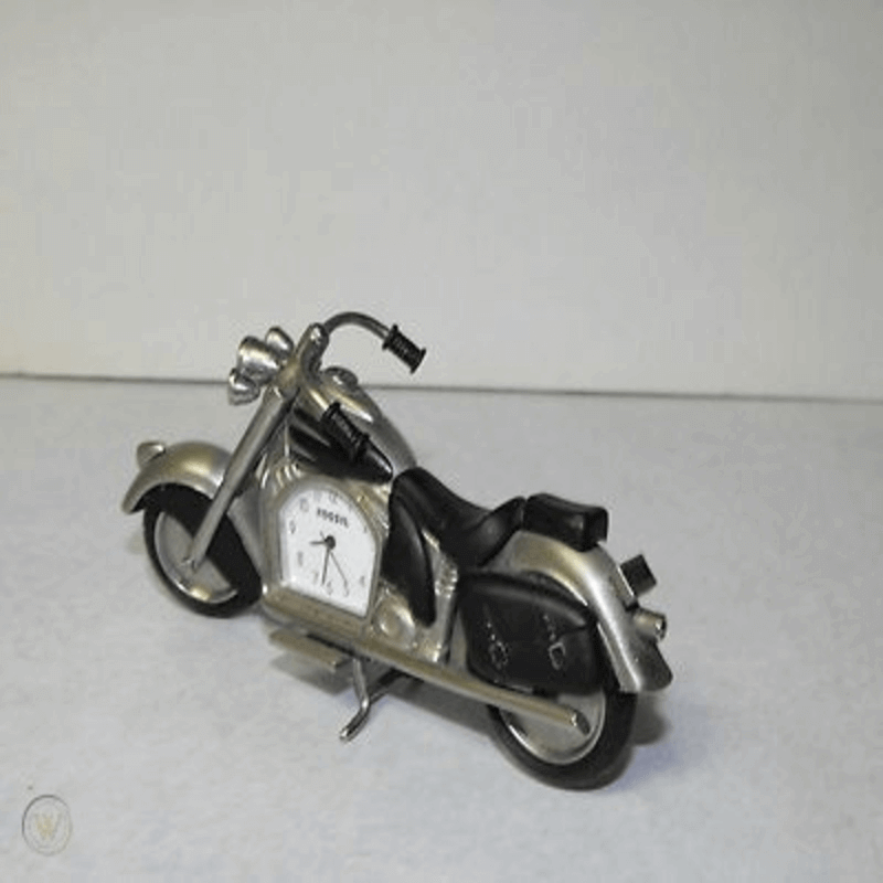 Fossil brand antique harley davidson bike clock- metal black