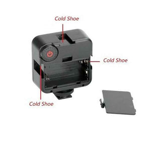 Led video light w49s mini 6000k with rotatable mount adapter