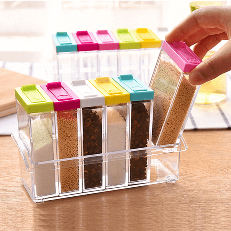 6 pcs/set kitchen spice jar