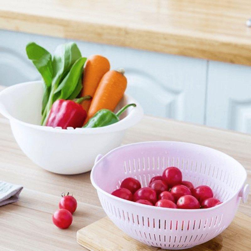 Kitchen double drain basket bowl