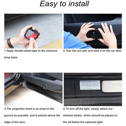 Car door welcome lights projection lamp