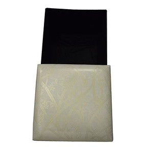 Folding storage ottoman foot rest & stool - cream