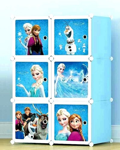 Frozen wardrobe organizer rack for kids - 6 cubes