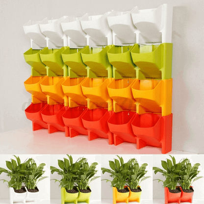 (2 sides) plant growing wall mounted pot