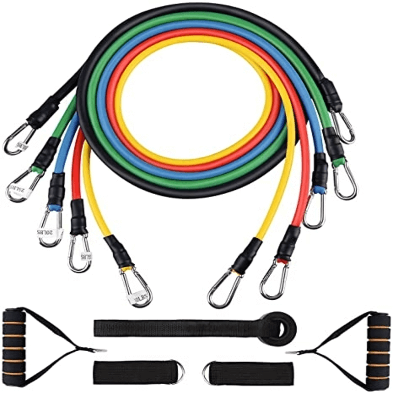 Exercise resistance rubber fitness stretch tube bands