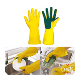 Latex sponge dish washing gloves