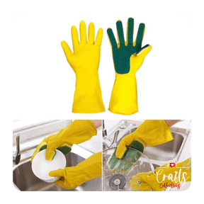 Latex sponge dish washing gloves